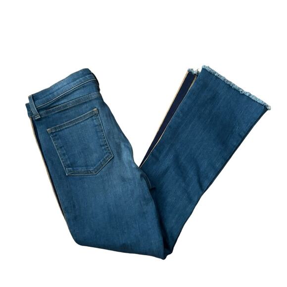 Veronica Beard Carolyn Baby Boot Cropped Tux Button Fly Jeans Size 28x25 - Picture 4 of 12